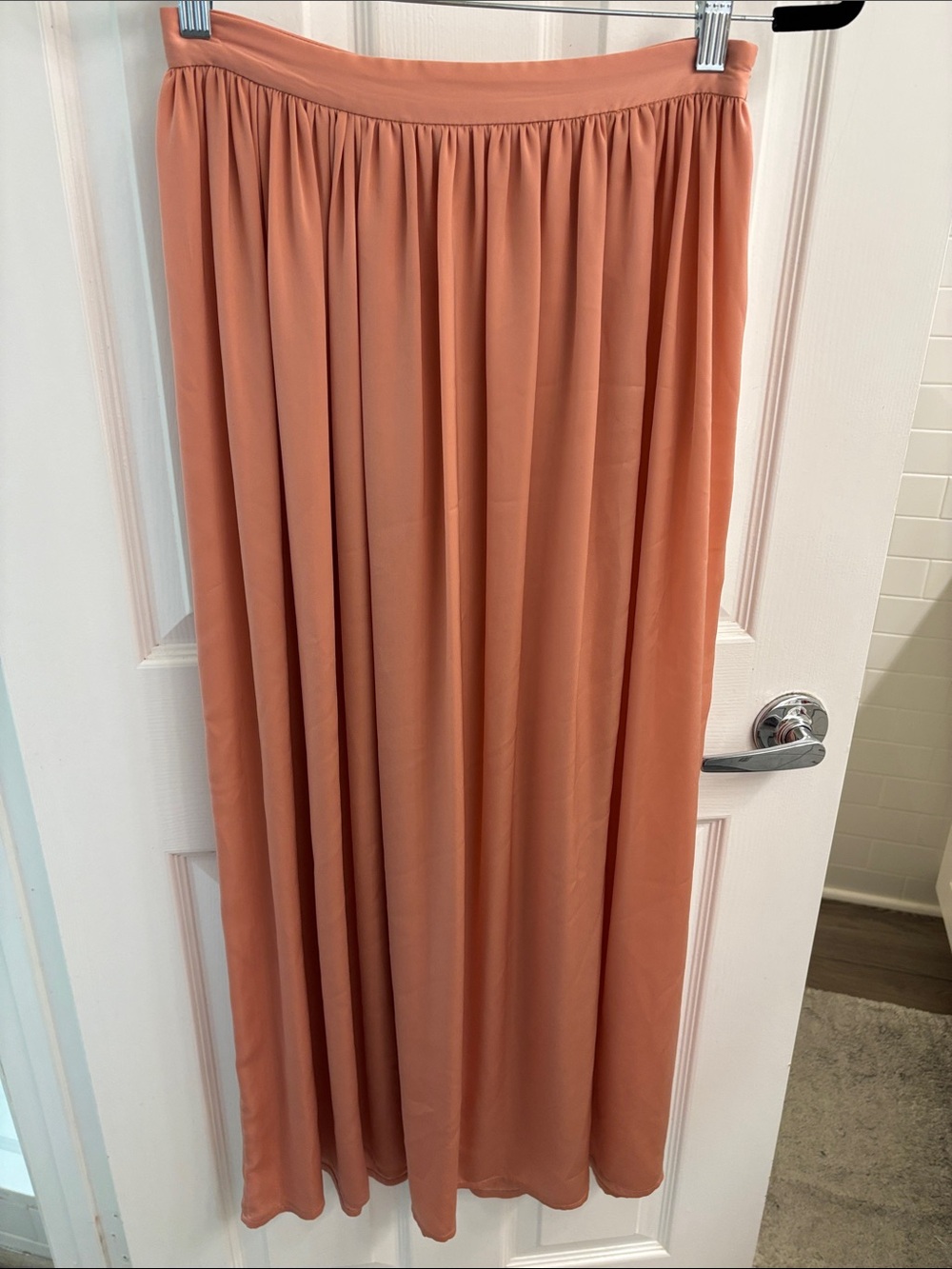 Joie Peach Gathered Waist Maxi Skirt